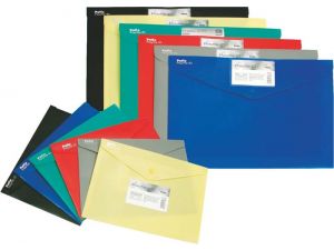 TECZKA KOPERTOWA PATIO A4 ŻÓŁTA TRANSPARENTNA Z IDENTYFIKATOREM