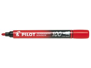 MARKER PERMANENTNY PILOT SCA-100 CZERWONY OKRAGŁA KOŃCÓWKA
