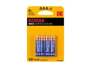 BATERIA KODAK LR03 AAA K3A-4 MAX BLISTER 30952812