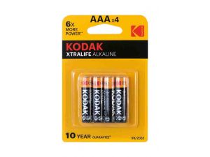 BATERIA KODAK LR03 AAA K3A-4 XTR BLISTER XTRALIFE 30951990