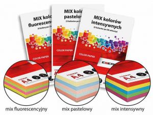 PAPIER KSERO EMERSON A4 80G MIX PASTELOWY 5 KOLORÓW X 50 ARKUSZY