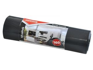 WORKI NA ŚMIECI 160L DOMOWE OFFICE PRODUCTS 10SZT. SUPER MOCNE CZARNE