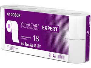 PAPIER TOALETOWY VELVET CARE 8 SZT. 18M 3 WARSTWOWY PROFESSIONAL EXPERT BIAŁY CELULOZA