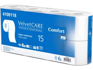 PAPIER TOALETOWY VELVET CARE 8 SZT. 15M 2 WARSTWOWY PROFESSIONAL COMFORT BIAŁY CELULOZA