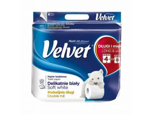PAPIER TOALETOWY VELVET 4 SZT. 3-WARSTWOWY BIAŁY