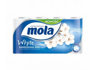 PAPIER TOALETOWY MOLA 8 SZT. 2-WARSTWOWY BIAŁY