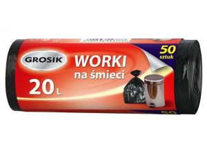WORKI NA ŚMIECI 20L GROSIK HD 50SZT.
